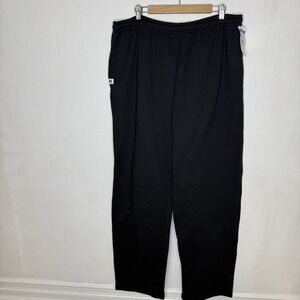 New Russell Athletic Straight Leg Black Sweatpants Drawstring Waist Men's 3XL
